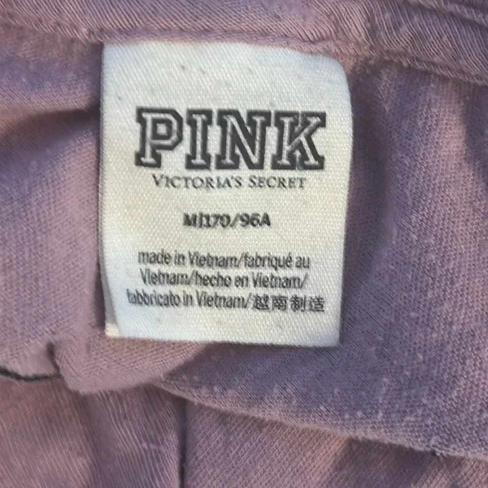 PINK by VS Women's T-Shirt M – Purple/Gold Sequin V-Neck, Stylish Casual Top